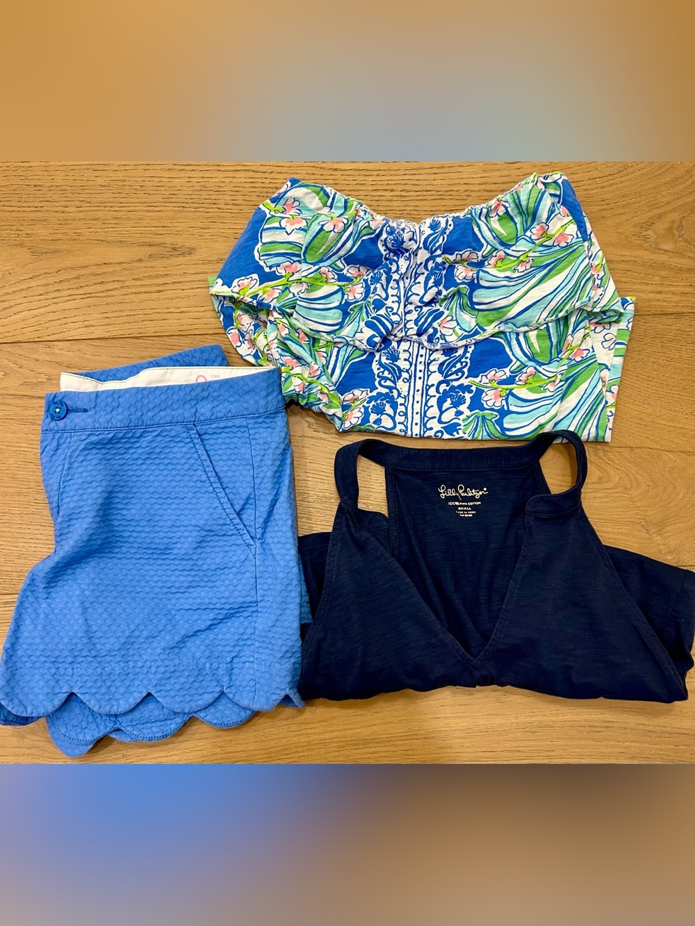 Lilly Pulitzer Set of 3 - Shorts, Tank & Strapless Top